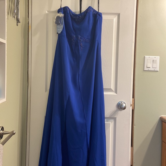Alfred Angelo cobalt blue dress size 16 - Picture 2 of 3